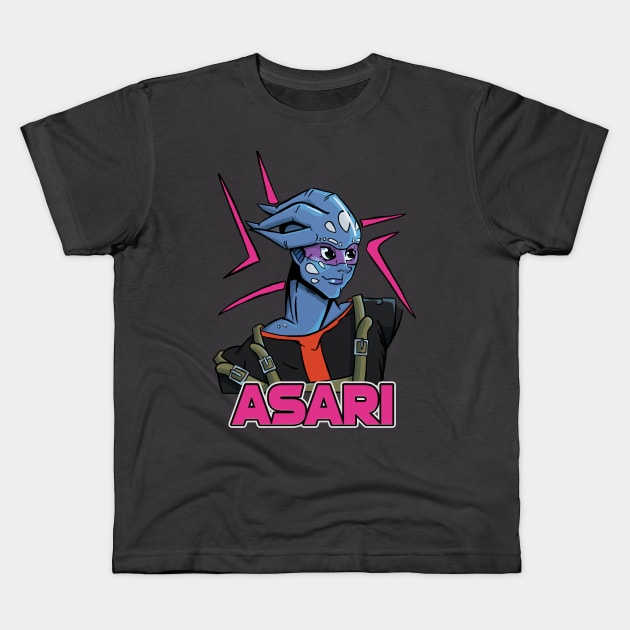 Asari Bust Kids T-Shirt by Dylan